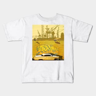 HOT ROD WITH GRAFFITTI STREET ART Kids T-Shirt